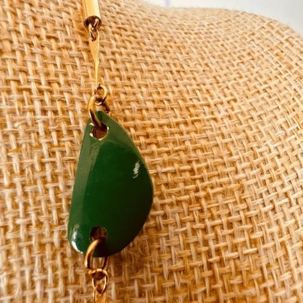 Rare Vintage Eisenberg‎ Necklace Retro Style Colorful Enamel Link Necklace 28”